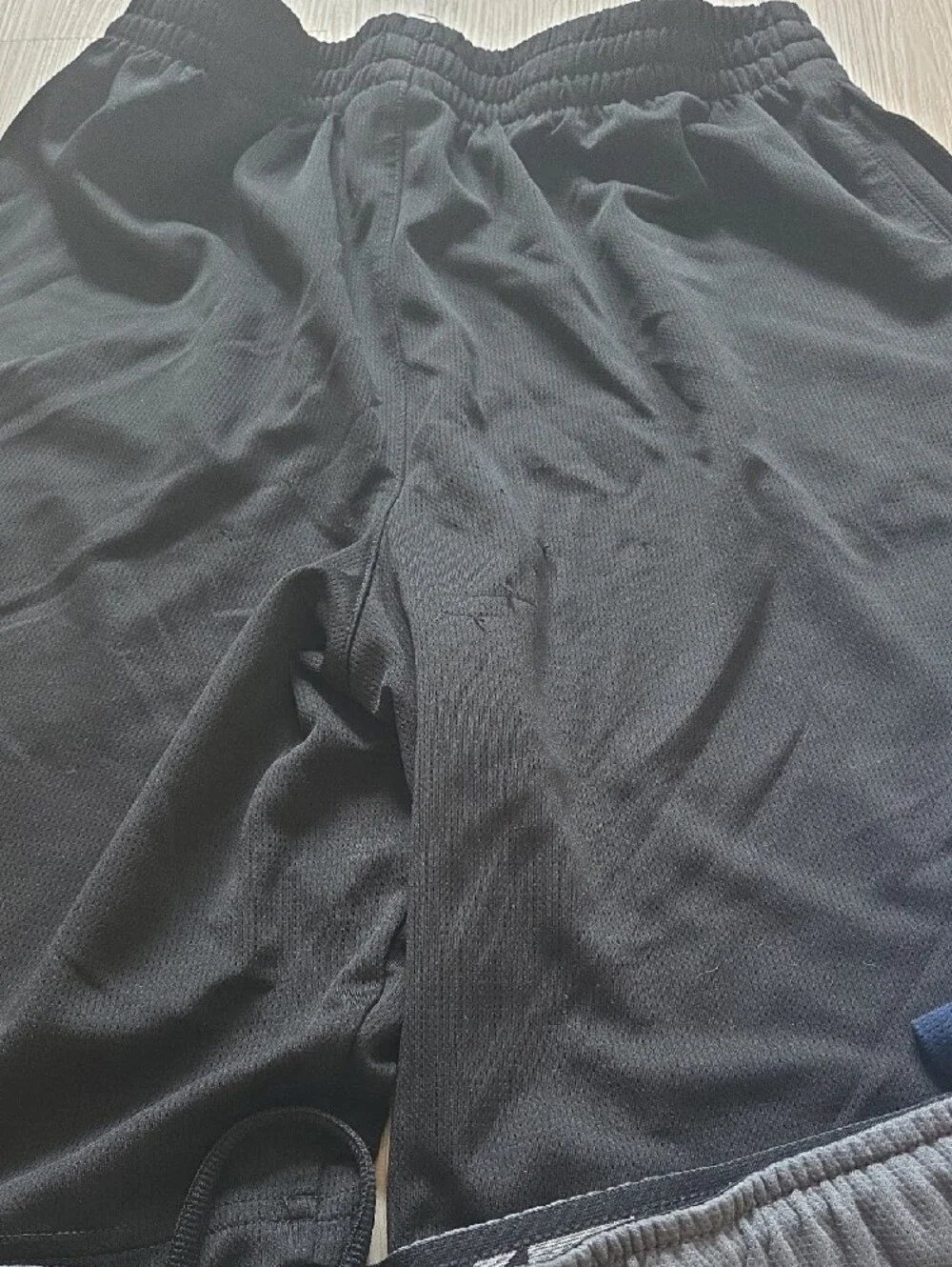 adidas, Nike, Puma Black, Grey, Blue Athletic Shorts with White Logo